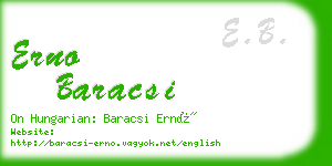 erno baracsi business card